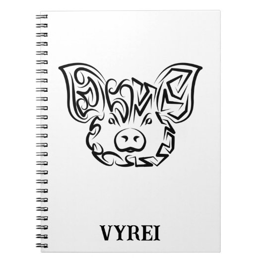 Schwarzweißstäbchen Notizblock (Vorderseite)