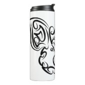 Schwarzweißstäbchen Thermosbecher (Nach links gedreht)