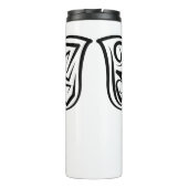 Schwarzweißstäbchen Thermosbecher (Rückseite)