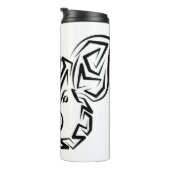 Schwarzweißstäbchen Thermosbecher (Nach rechts gedreht)