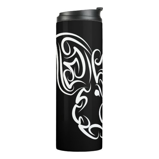 Schwarzweißstäbchen Thermosbecher (Nach links gedreht)