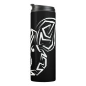 Schwarzweißstäbchen Thermosbecher (Nach rechts gedreht)