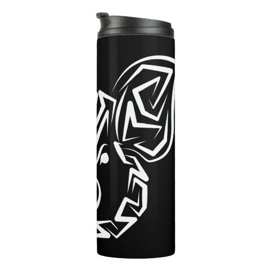 Schwarzweißstäbchen Thermosbecher (Nach rechts gedreht)