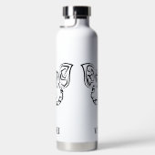 Schwarzweißstäbchen Trinkflasche (Rechts)