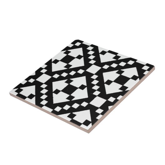 Schwarzweißstamm Fliese (Seite)