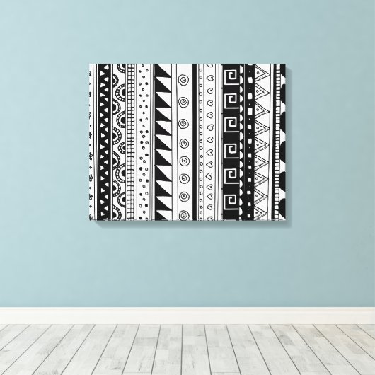 Schwarzweißstamm Leinwanddruck (Insitu (Holzboden))