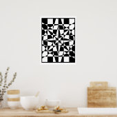 Schwarzweißstar Poster (Küche)