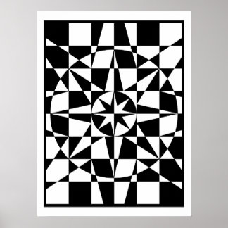 Schwarzweißstar Poster