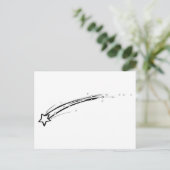 Schwarzweißstar Postkarte (Stehend Vorderseite)