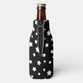 Schwarzweißsternmuster Flaschenkühler (Flasche Rückseite)