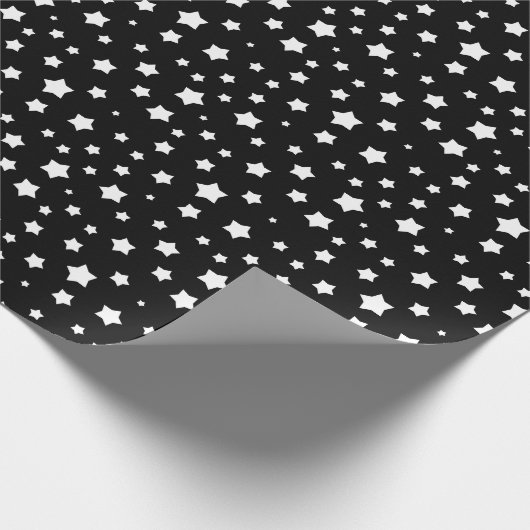 Schwarzweißsternmuster Geschenkpapier (Ecke)