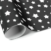 Schwarzweißsternmuster Geschenkpapier (Rolleneckpunkt)