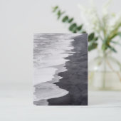 Schwarzweißstrand landschaftlich postkarte (Stehend Vorderseite)