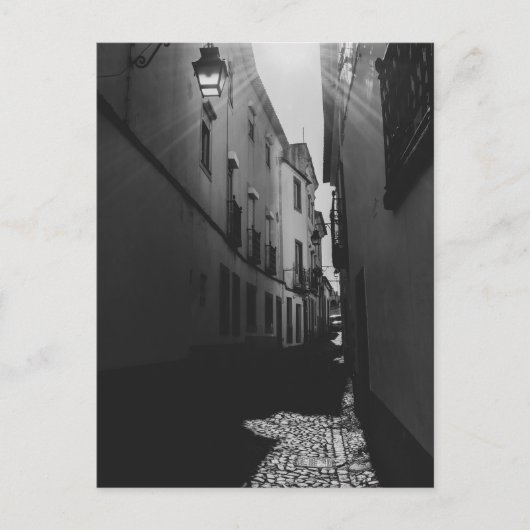 Schwarzweißstraße Postkarte (Vorderseite)