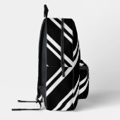 Schwarzweißstreifen Bedruckter Rucksack (Links)
