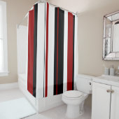 Schwarzweißstreifen Duschvorhang (Beispiel)