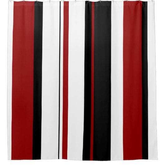 Schwarzweißstreifen Duschvorhang (Vorderseite)