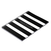 Schwarzweißstreifen für kundenspezifisches Foto Notizblock (Linke Seite)