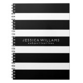 Schwarzweißstreifen für kundenspezifisches Foto Notizblock (Vorderseite)