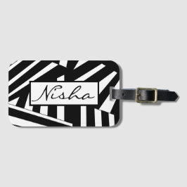 Schwarzweißstreifen Gepäckanhänger