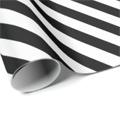 Schwarzweißstreifen Geschenkpapier (Rolleneckpunkt)
