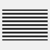 Schwarzweißstreifen Geschenkpapier Set (Vorderseite 2)