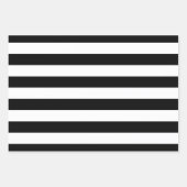 Schwarzweißstreifen Geschenkpapier Set (Vorderseite)