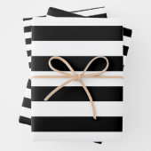 Schwarzweißstreifen Geschenkpapier Set (Beispiel)
