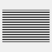 Schwarzweißstreifen Geschenkpapier Set (Vorderseite 3)