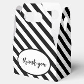 Schwarzweißstreifen Geschenkschachtel (Geöffnet)