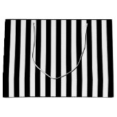 Schwarzweißstreifen Große Geschenktüte (Vorderseite)