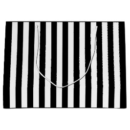 Schwarzweißstreifen Große Geschenktüte