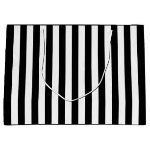 Schwarzweißstreifen Große Geschenktüte