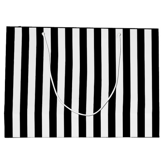 Schwarzweißstreifen Große Geschenktüte (Rückseite)