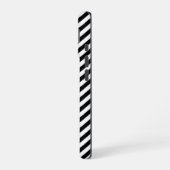 Schwarzweißstreifen iPhone 16 Hülle (Linke Seite)