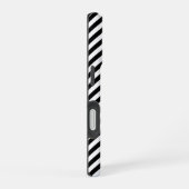 Schwarzweißstreifen iPhone 16 Hülle (Rechte Seite)