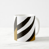 Schwarzweißstreifen Kaffeetasse (VorderseiteRechts)