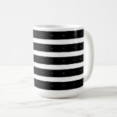 Schwarzweißstreifen Kaffeetasse (VorderseiteRechts)