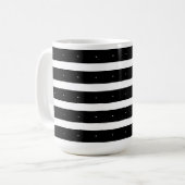 Schwarzweißstreifen Kaffeetasse (Vorderseite Links)