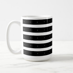 Schwarzweißstreifen Kaffeetasse