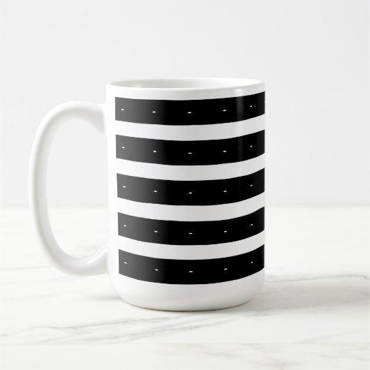 Schwarzweißstreifen Kaffeetasse (Links)