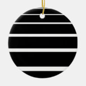 Schwarzweißstreifen Keramik Ornament (Vorne)