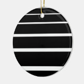 Schwarzweißstreifen Keramik Ornament (Links)