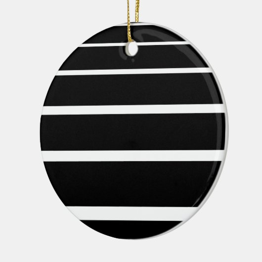 Schwarzweißstreifen Keramik Ornament (Links)