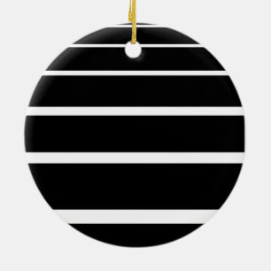 Schwarzweißstreifen Keramik Ornament
