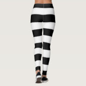 Schwarzweißstreifen Leggings (Rückseite)