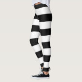 Schwarzweißstreifen Leggings (Links)