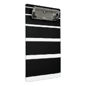 Schwarzweißstreifen Mini Klemmbrett (Schrägansicht)