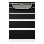 Schwarzweißstreifen Mini Klemmbrett (Vorderseite)