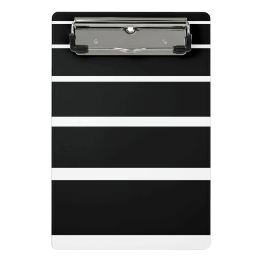 Schwarzweißstreifen Mini Klemmbrett (Vorderseite)